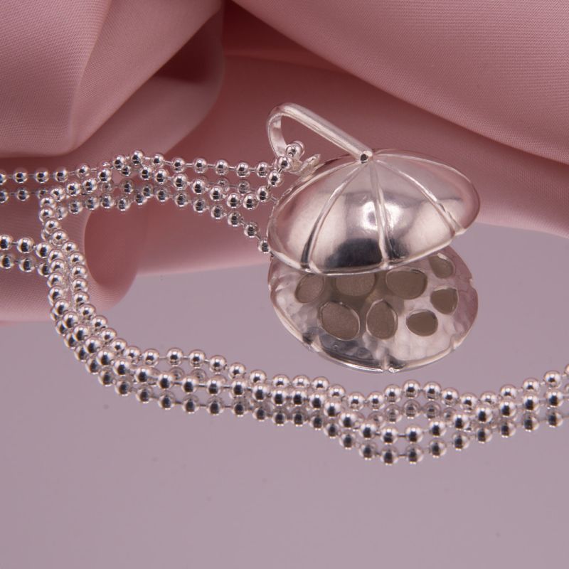 Preview: Anhänger Lotus Samenkapsel Silber